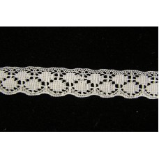 .75 Inch Flat Lace Trim, White (600 Yards FULL SPOOL) MADE IN USA